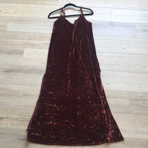 Show Me Your Mumu Velvet Low Back Dress worh Slits